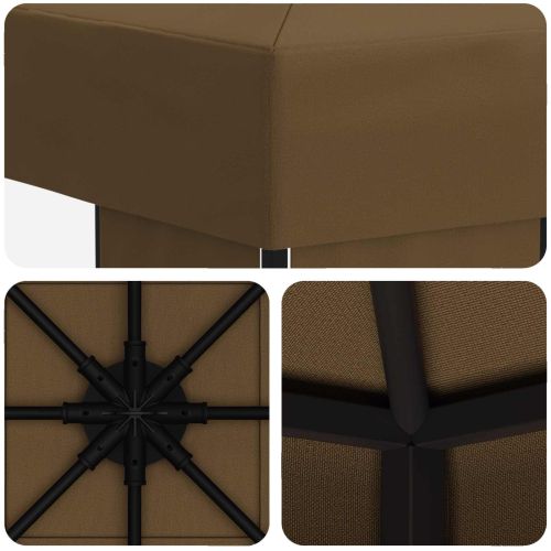 Шатра 3 x 3 m Таупе Полиестер и стомана 190 gsm