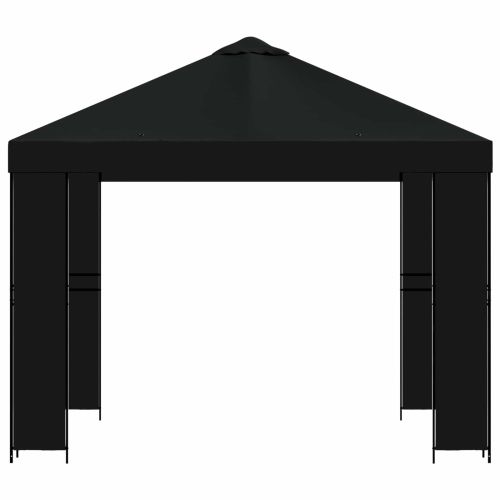 Шатра 3 x 3 m Черно Полиестер и стомана 190 gsm