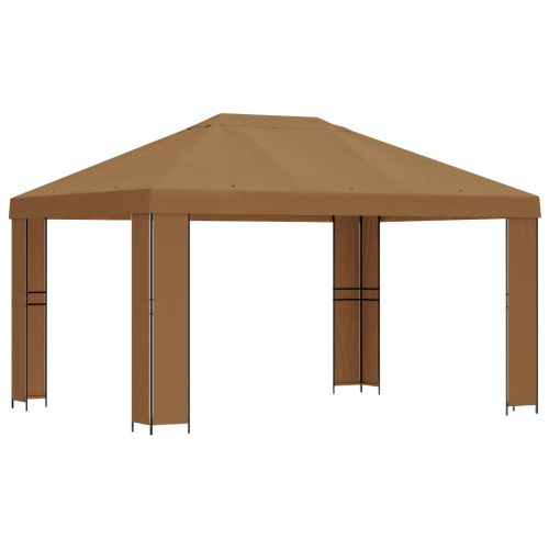 Шатра 4 × 3 m Бежово Полиестер и стомана 190 gsm