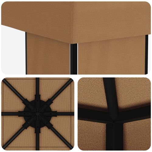 Шатра 4 × 3 m Бежово Полиестер и стомана 190 gsm
