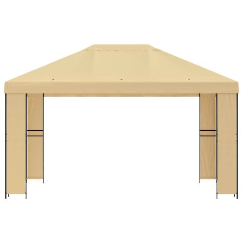 Шатра 4 × 3 m Кремаво Полиестер и стомана 190 gsm