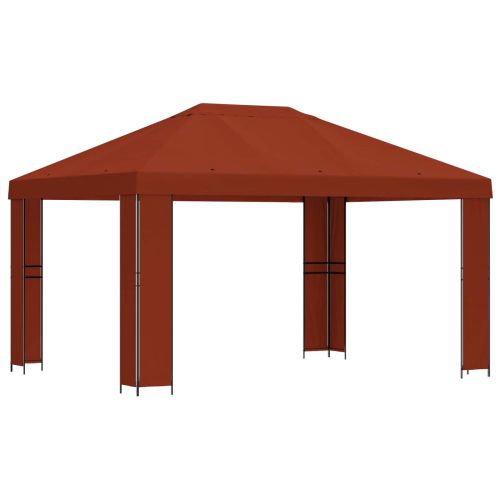Шатра 4 × 3 m Теракота Полиестер и стомана 190 gsm