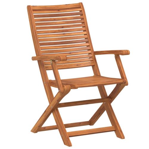 Сгъваеми градински столове, 6 бр, 57x66x95 см, акация масив