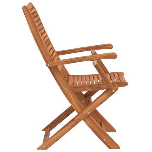 Сгъваеми градински столове, 6 бр, 57x66x95 см, акация масив