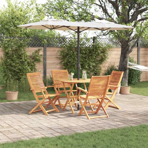 Комплект за хранене в градината 5 pcs Кафяво
