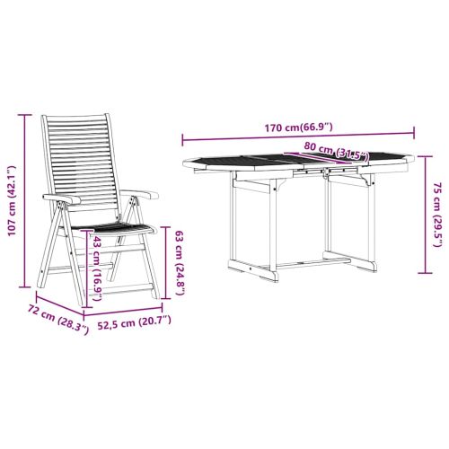 Комплект за хранене в градината 7 pcs Кафяво