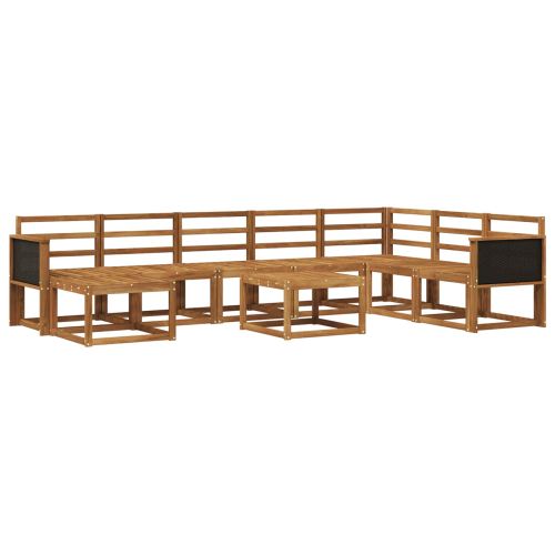 Комплект дивани за открито 9 pcs Натурално
