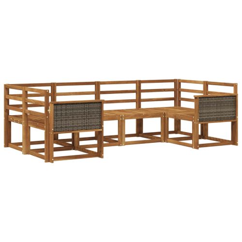 Комплект дивани за открито 6 pcs Натурално
