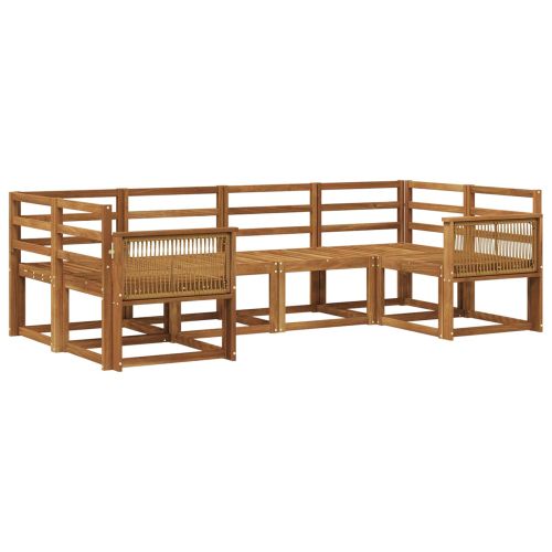 Комплект дивани за открито 6 pcs Натурално