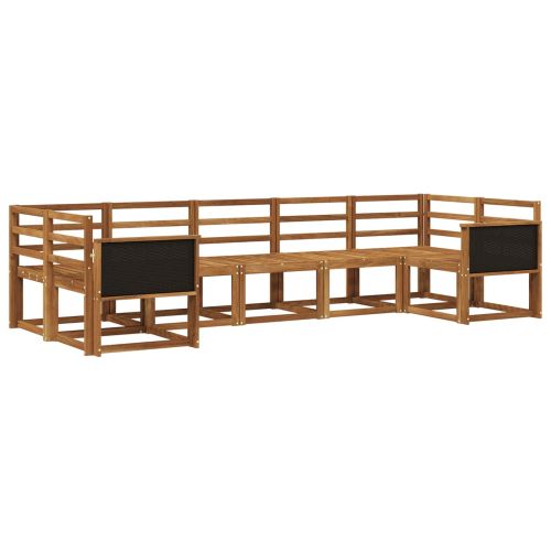 Комплект дивани за открито 7 pcs Натурално
