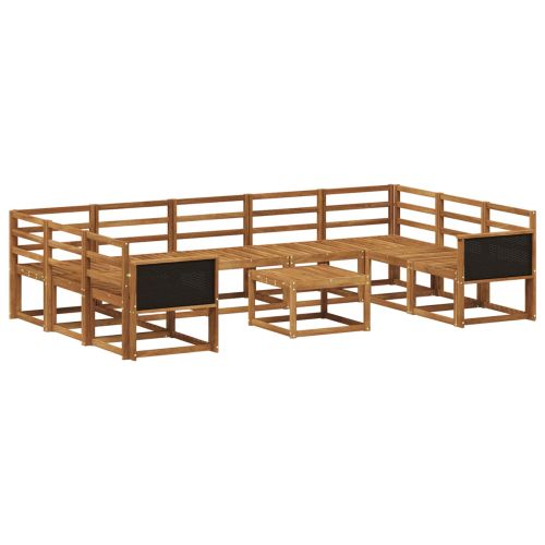 Комплект дивани за открито 10 pcs Натурално
