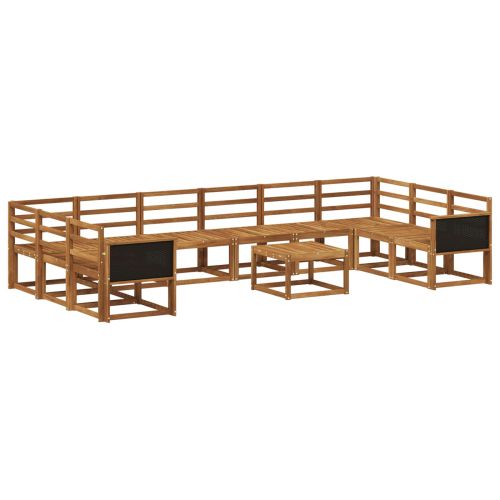 Комплект дивани за открито 11 pcs Натурално