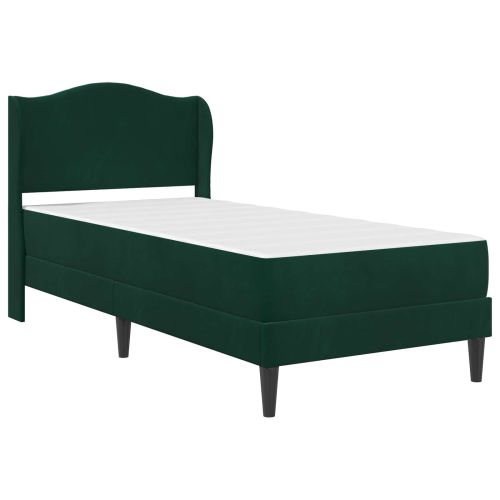 Рамка за легло с таблото 2 pcs Тъмнозелено 90 x 190 cm Кадифе