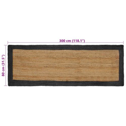 Килими за помещение Тъмносиво 80 x 300 cm юта