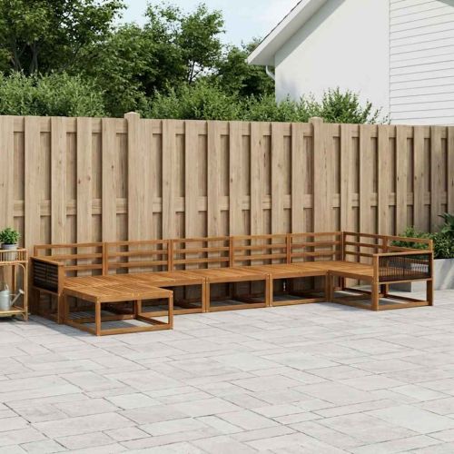 Комплект дивани за открито 7 pcs Натурално
