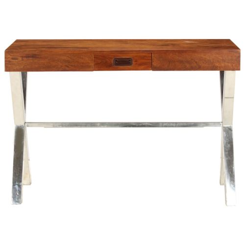 Бюро масивно акациево дърво с меден финиш 110x50x76 см
