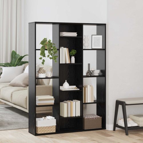 Разделител за стая Черния дъб 100 x 24 x 140 см Инженерно дърво