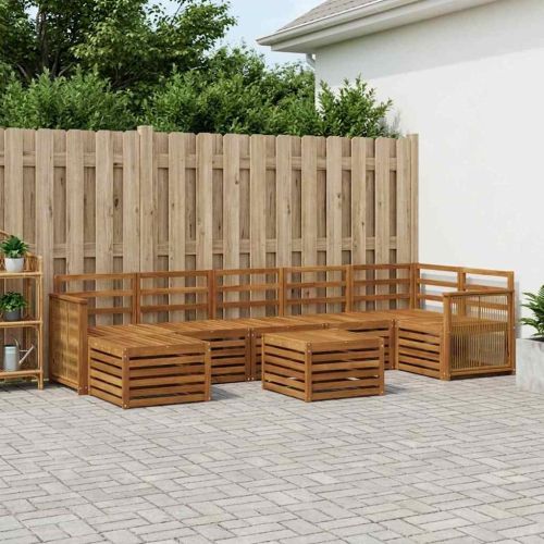 Комплект дивани за открито 7 pcs Натурално