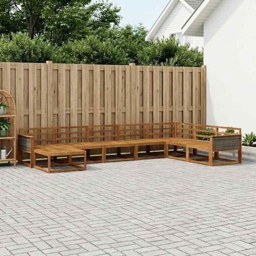 Комплект дивани за открито 8 pcs Натурално