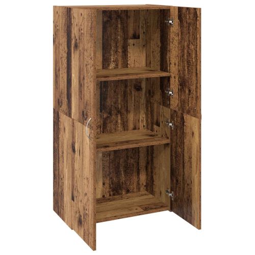 Офис шкаф с рафт Черния дъб 60 x 32 x 115 cm Инженерно дърво
