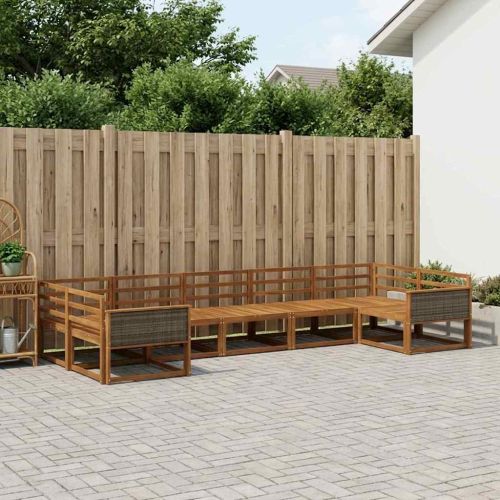 Комплект дивани за открито 7 pcs Натурално