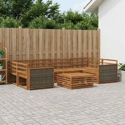 Комплект дивани за открито 7 pcs Натурално