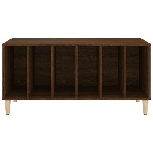 Шкаф за винилови плочи кафяв дъб 100x38x48 см инженерно дърво