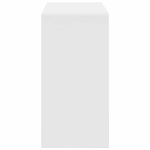 Бюро с чекмедже Бяло 90 x 37.5 x 75 см Инженерно дърво