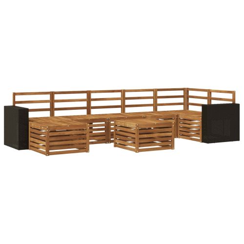 Комплект дивани за открито 8 pcs Натурално