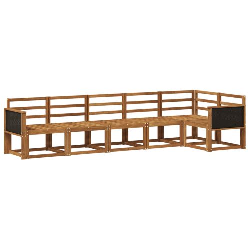 Комплект дивани за открито 6 pcs Натурално