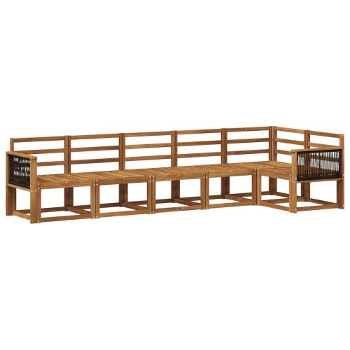 Комплект дивани за открито 6 pcs Натурално