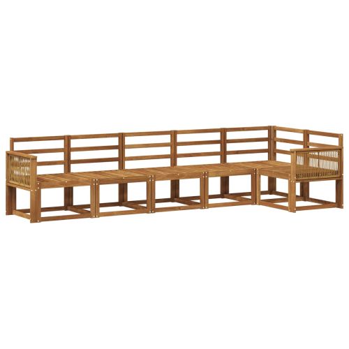 Комплект дивани за открито 6 pcs Натурално