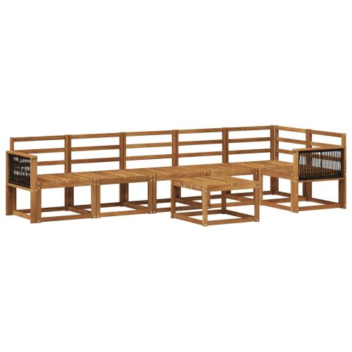 Комплект дивани за открито 7 pcs Натурално