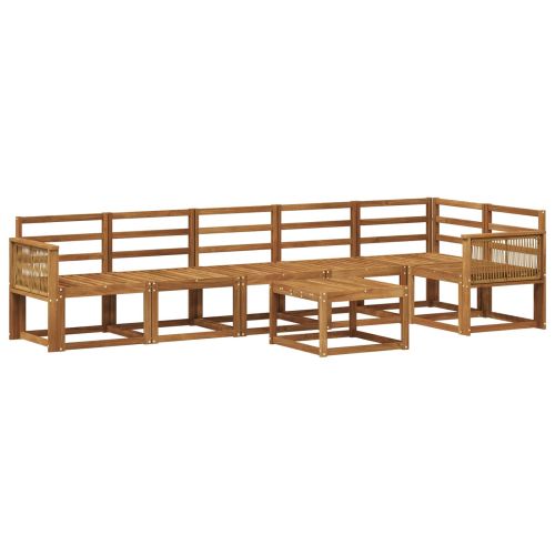 Комплект дивани за открито 7 pcs Натурално