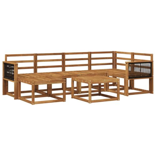 Комплект дивани за открито 7 pcs Натурално
