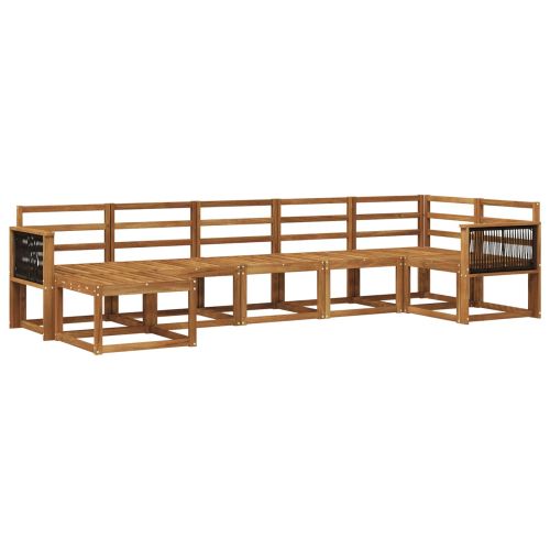 Комплект дивани за открито 7 pcs Натурално