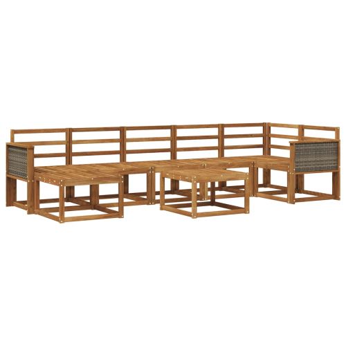 Комплект дивани за открито 8 pcs Натурално