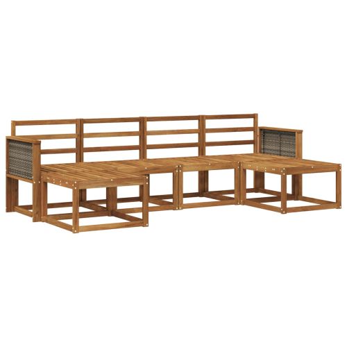 Комплект дивани за открито 6 pcs Натурално