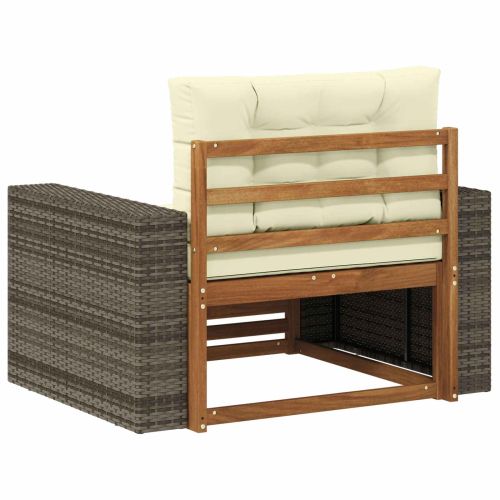 Среден диван за открито Солидно акациево дърво Натурално
