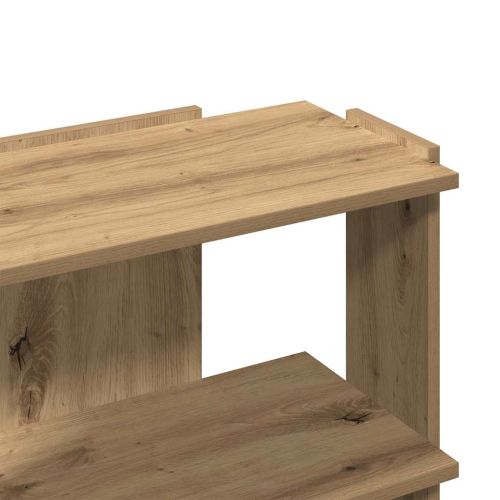 Библиотека 3 рафта дъб артизан 60x30x60 см инженерно дърво