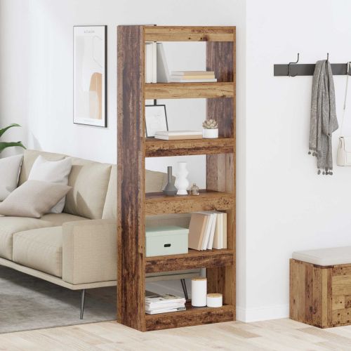 Шкаф за книги Старо дърво 60 x 30 x 166 см Инженерно дърво