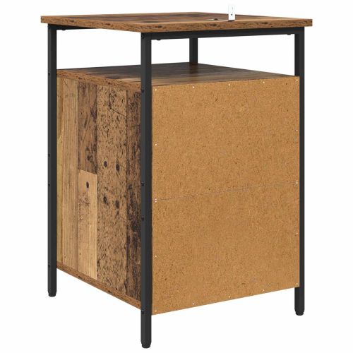 Нощен шкаф 2 pcs Старо дърво 40 x 42 x 60 см Инженерно дърво