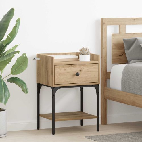 Нощно шкафче с чекмедже Дъб 40 x 29 x 60 см Инженерно дърво