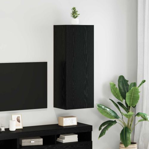 TV стенен шкаф Черния дъб 40,5 x 30 x 102 см Инженерно дърво