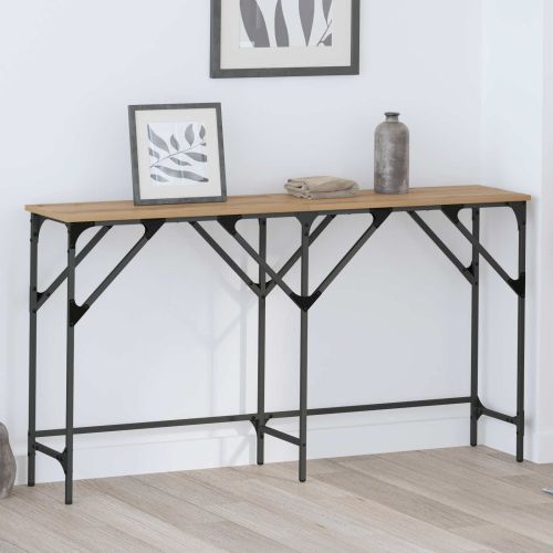 Конзолна маса дъб артизан 140 x 29 x 75 см Инженерно дърво