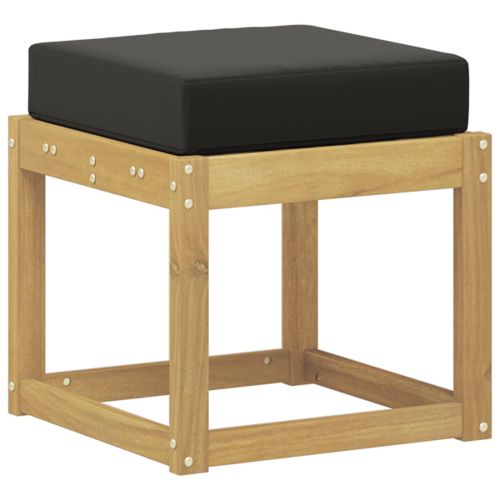 Външна табуретка Бяло 43 x 43 x 45 см Солидно акациево дърво