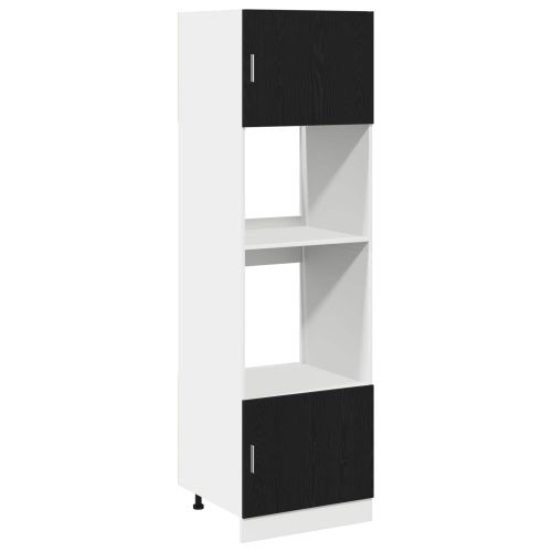 Висящ шкаф с рафт Черния дъб 60 x 57 x 207 см Инженерно дърво