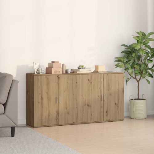 Служебен шкаф 2 pcs Дъб 79 x 38 x 80 см Инженерно дърво
