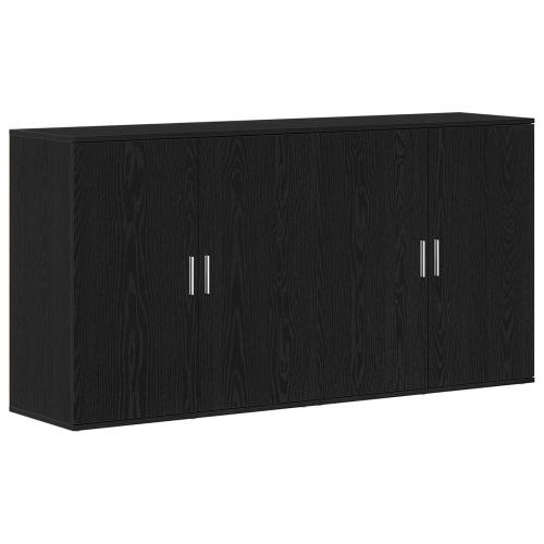 Служебен шкаф 2 pcs Черния дъб 79 x 38 x 80 см Инженерно дърво