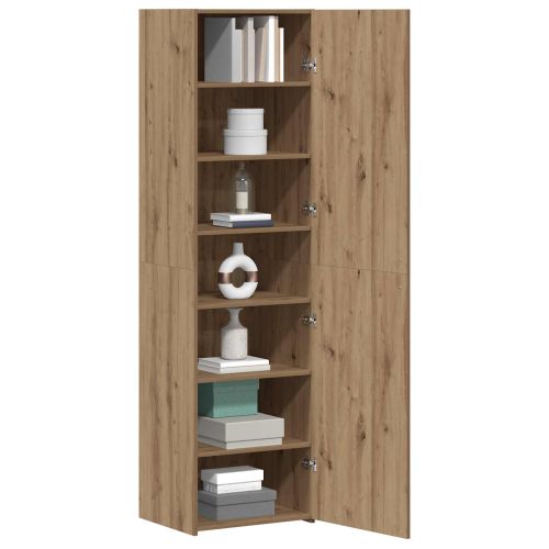 Висок шкаф 2 pcs Дъб 50 x 42,5 x 185 см